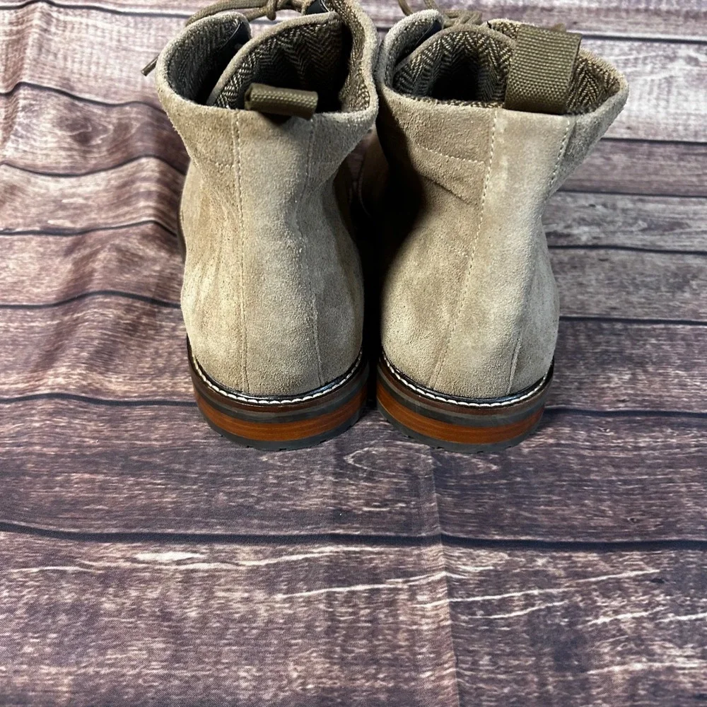 Rockport Mens RMCASPE Water Resistant Suede Chukka Boots Taupe Tan 14W Wide